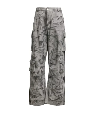 Adidas Originals Camouflage-print Cargo Trousers In Gray
