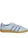 Adidas Originals Bermuda Three-stripe Lace-up Sneakers In Blue