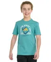 Adidas Originals Big Kid Boys Crew Neck Short Sleeve Regular Fit Graphic T-shirt In Green