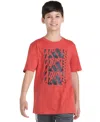 Adidas Originals Big Boys 8-20 Short Sleeve Woodland Camo Stack T-shirt In Red