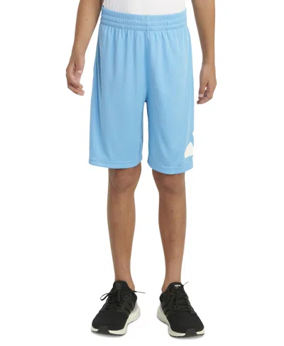 Adidas Originals Kids' Big Boys Aeroready Elastic-waist Essential Performance Shorts In Semi Blue Burst