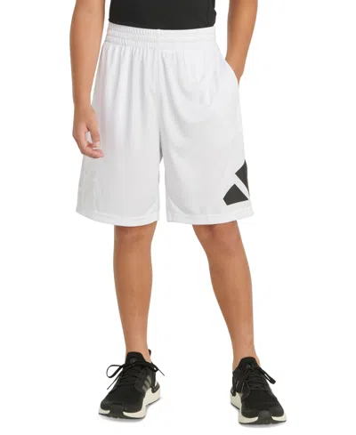 Adidas Originals Kids' Big Boys Aeroready Elastic-waist Essential Performance Shorts In White