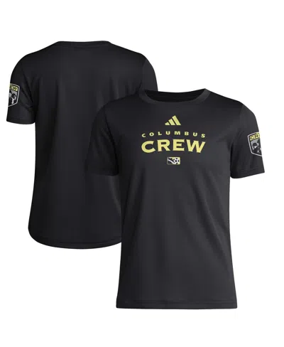 Adidas Originals Kids' Big Boys And Girls Black Columbus Crew 2025 Archive Collection Jersey Hook T-shirt