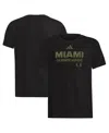 Adidas Originals Big Boys And Girls Black Miami Hurricanes Salute To Service Aeroready T-shirt In Black