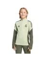 Adidas Originals Big Boys And Girls Green Real Madrid 2025/26 Training Aeroready Quarter-zip Pullover Sweatshirt In Gray