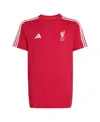 Adidas Originals Big Boys And Girls Red Liverpool Dna T-shirt In Black