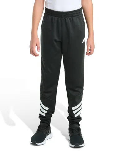 Adidas Originals Kids' Big Boys Elastic Waistband 3-stripe Jogger Pants In Black