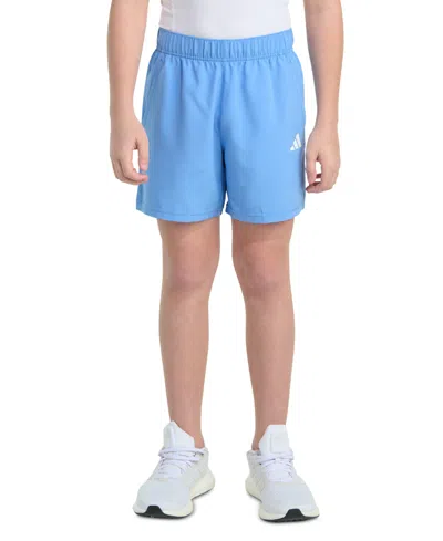 Adidas Originals Kids' Big Boys Essentials Elastic-waistband Small-logo Woven Shorts In Blue