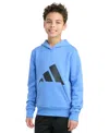 Adidas Originals Big Boys Long-sleeve Essential Big Logo Fleece Pullover Hoodie In Blue