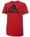 Adidas Originals Big Kid Boys Crew Neck Short Sleeve Regular Fit Graphic T-shirt In Scarlet
