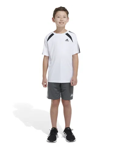 Adidas Originals Kids' Big Boys Short Sleeve Aeroready Soccer T-shirt In White