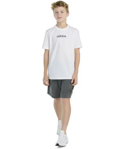 Adidas Originals Kids' Big Boys Short-sleeve T-shirt And Cargo Woven Shorts, 2 Piece Set