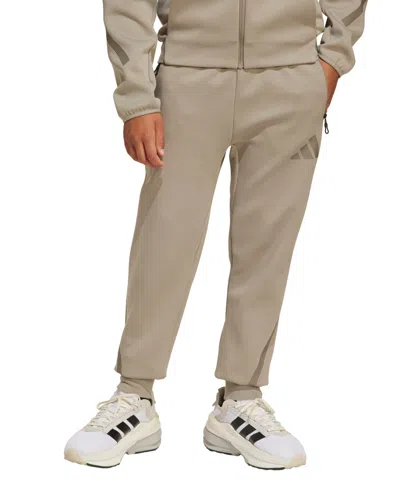 Adidas Originals Kids' Big Boys Tapered Training Pants In Putty Beige,simple Brown