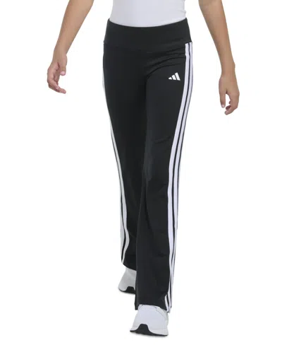 Adidas Originals Kids' Big Girls 3-stripes Flare-leg Pants In Black