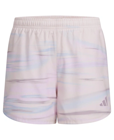 Adidas Originals Kids' Big Girls Aeroready Elastic Waistband Sublimated No Side-seam Shorts In Putty Mauve