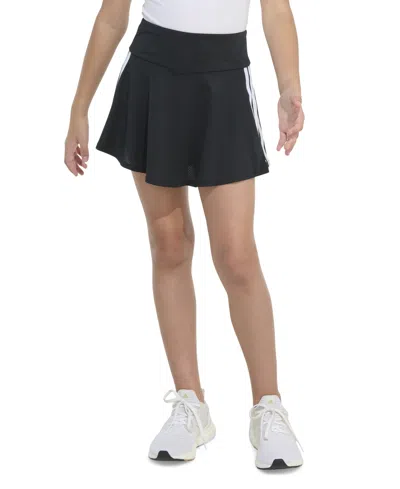 Adidas Originals Kids' Big Girls Detached Wide Waistband 3-stripe Flounce Skort In Black