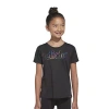 Adidas Originals Big Girls Embellished Scoop Neck Short Sleeve Graphic T-shirt In Black