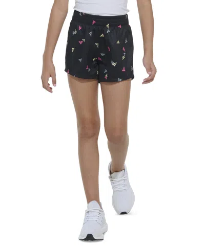 Adidas Originals Kids' Big Girls Logo-print Pique Knit Pull-on Shorts In Blk Multi