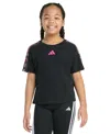 Adidas Originals Big Kid Girls Crew Neck Short Sleeve Regular Fit Graphic T-shirt In Black