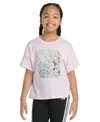 Adidas Originals Big Girls Short-sleeve Drop Shoulder Logo Graphic Cotton T-shirt In Neutral