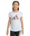 Adidas Originals Big Girls Short-sleeve Essential Logo Graphic Cotton T-shirt In White