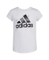 Adidas Originals Big Girls Short Sleeve Essential T-shirt In White