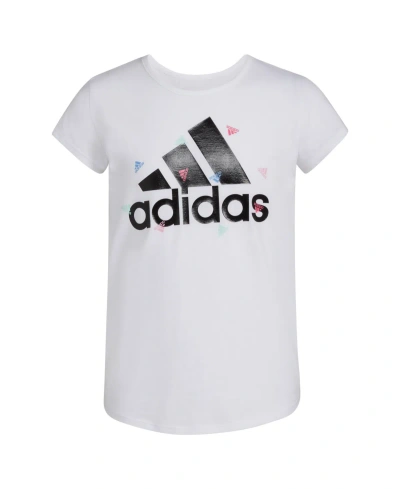 Adidas Originals Kids' Big Girls Short Sleeve Essential T-shirt In White