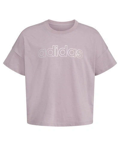 Adidas Originals Kids' Big Girls Short Sleeve Loose Box T-shirt In Preloved Fig