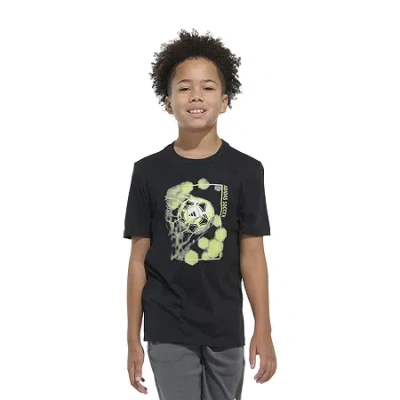 Adidas Originals Big Kid Boys Crew Neck Short Sleeve Regular Fit Graphic T-shirt In Black