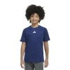 Adidas Originals Big Kid Boys Crew Neck Short Sleeve Regular Fit Graphic T-shirt In Blue