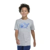 Adidas Originals Big Kid Boys Crew Neck Short Sleeve Regular Fit Graphic T-shirt In Gray