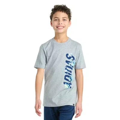 Adidas Originals Big Kid Boys Crew Neck Short Sleeve Regular Fit Graphic T-shirt In Animal Print