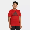 Adidas Originals Big Kid Boys Crew Neck Short Sleeve Regular Fit Graphic T-shirt In Red