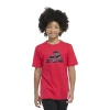 Adidas Originals Big Kid Boys Crew Neck Short Sleeve Regular Fit Graphic T-shirt In Red