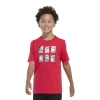 Adidas Originals Big Kid Boys Crew Neck Short Sleeve Regular Fit Graphic T-shirt In Red