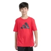 Adidas Originals Big Kid Boys Crew Neck Short Sleeve Regular Fit Graphic T-shirt In Red