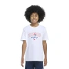 Adidas Originals Big Kid Boys Crew Neck Short Sleeve Regular Fit Graphic T-shirt In White