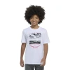 Adidas Originals Big Kid Boys Crew Neck Short Sleeve Regular Fit Graphic T-shirt In White