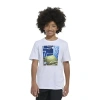 Adidas Originals Big Kid Boys Crew Neck Short Sleeve Regular Fit Graphic T-shirt In White