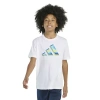 Adidas Originals Big Kid Boys Crew Neck Short Sleeve Regular Fit Graphic T-shirt In White