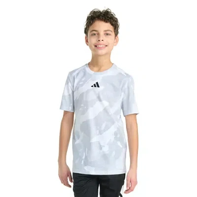 Adidas Originals Big Kid Boys Crew Neck Short Sleeve Regular Fit Graphic T-shirt In Animal Print
