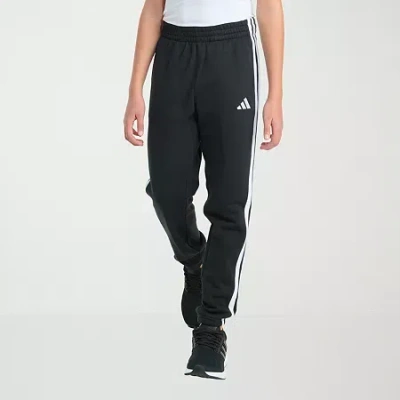 Adidas Originals Big Kid Boys Drawstring Waist Tapered Regular Fit Jogger Pant In Black