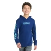 Adidas Originals Big Kid Boys Hooded Long Sleeve Regular Fit Graphic T-shirt In Blue