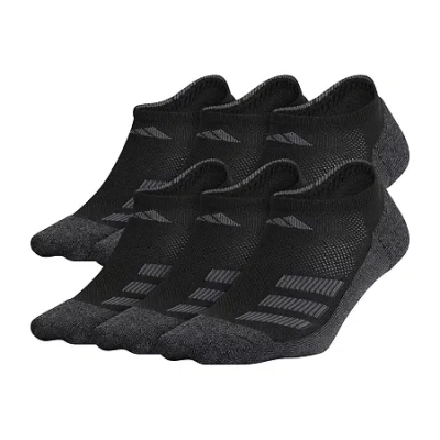 Adidas Originals Big Kid Boys Multi-pack 6 Pair No Show Socks In Black