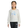 Adidas Originals Big Kid Girls Crew Neck Long Sleeve Graphic T-shirt In White