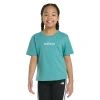 Adidas Originals Big Kid Girls Crew Neck Short Sleeve Regular Fit Graphic T-shirt In Animal Print