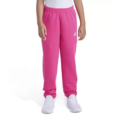 Adidas Originals Big Kid Girls Cuffed Mid Rise Loose Fit Fleece Jogger Pant In Multi