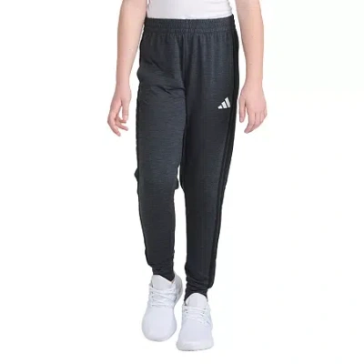 Adidas Originals Big Kid Girls Drawstring Waist Cuffed Mid Rise Slim Fit Jogger Pant In Black