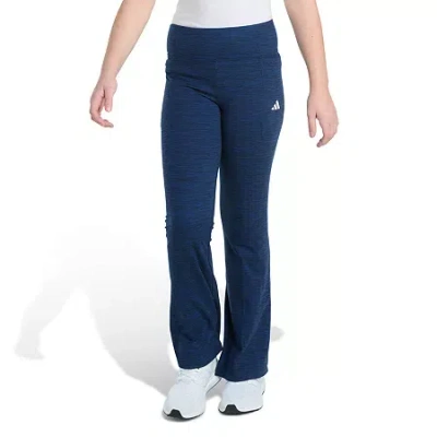 Adidas Originals Big Kid Girls Mid Rise Yoga Pant In Blue