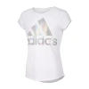 Adidas Originals Big Kid Girls Round Neck Short Sleeve Classic Fit Graphic T-shirt In White